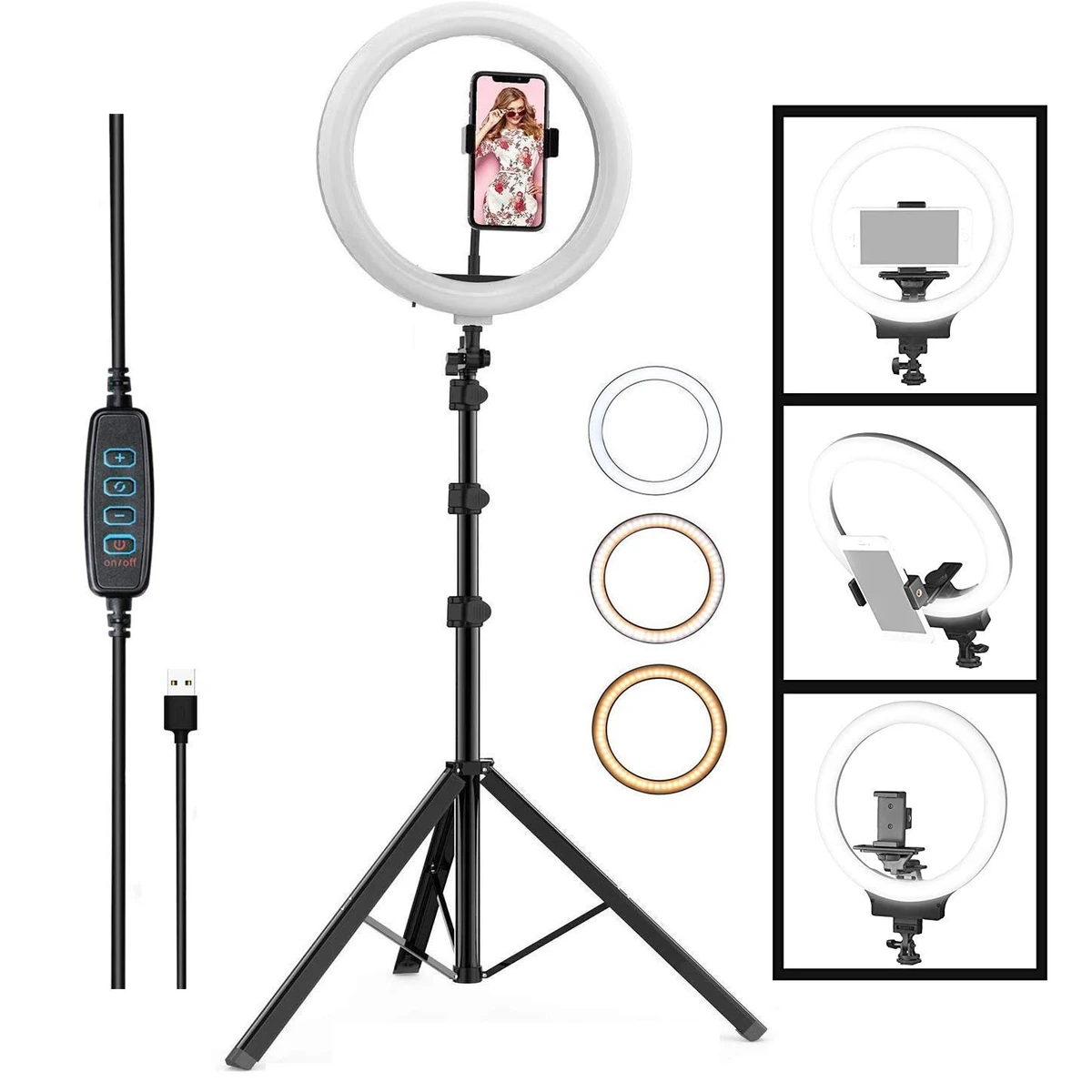 10 inch ring lite with 6 feet height tripod stand