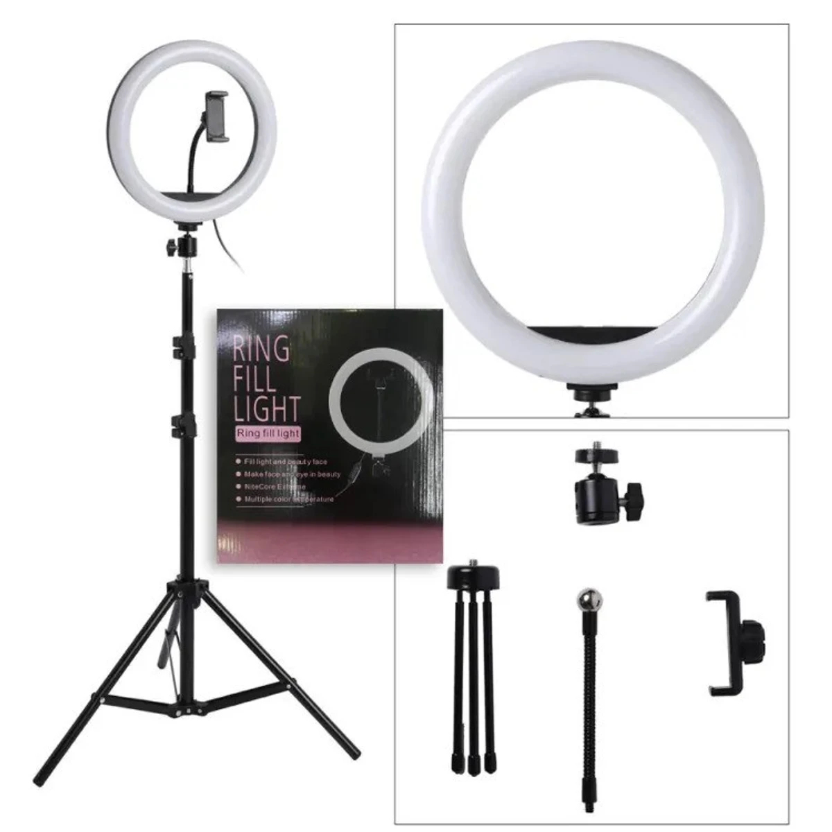 10 inch ring lite with 6 feet height tripod stand