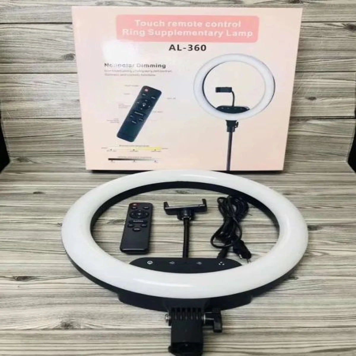 AL-360 16 Inch Studio Selfie LED Ring Light Fill-in Lamp Built-in Dimmable 3000-6000K Color Temperature For Makeup YouTube Video with remote control